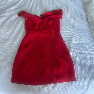 NBD red mini dress size small
